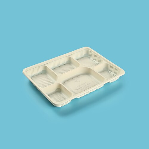 FFB006 beige PP 6-compartment tray, 300x224x31mm